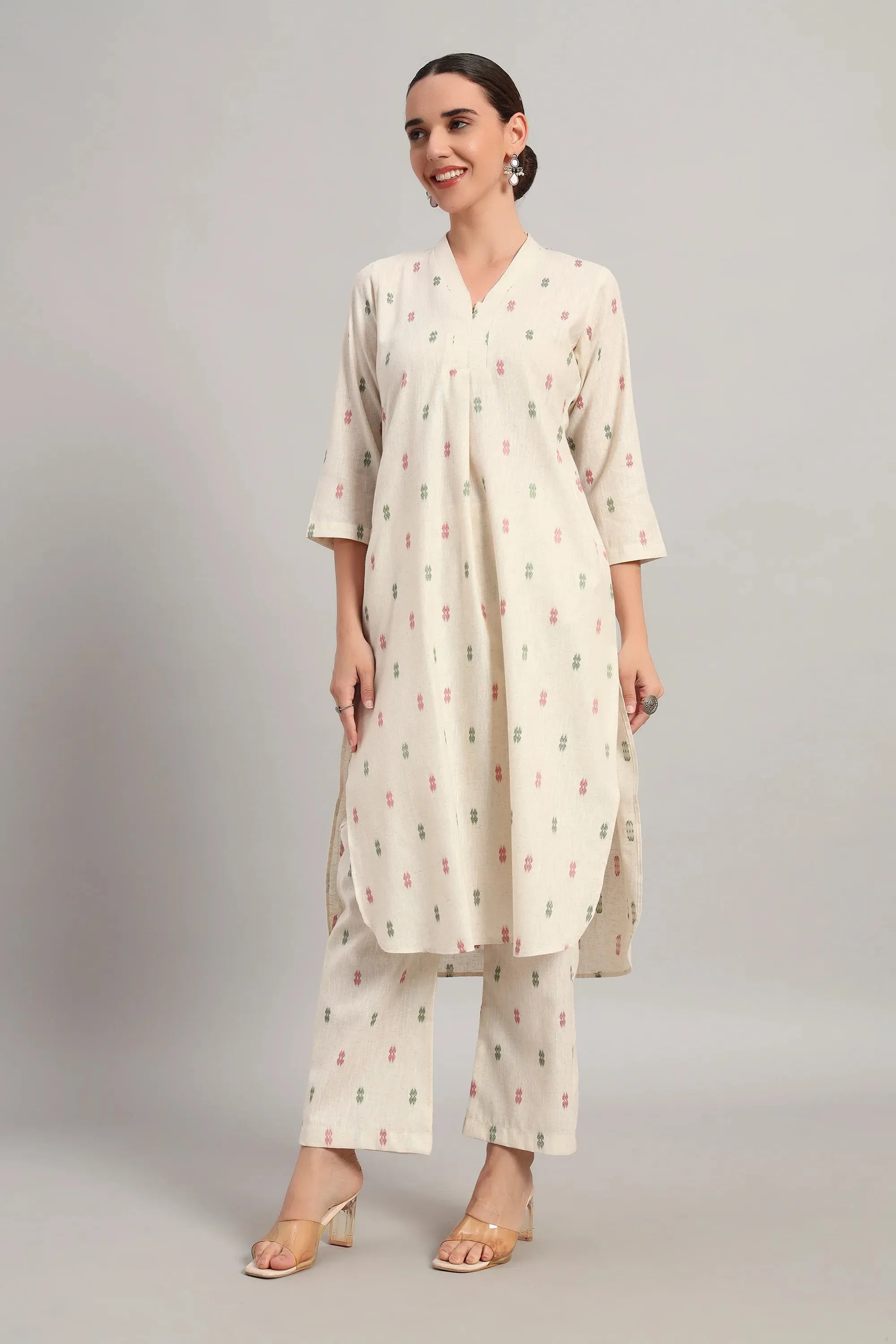 Office Vibe Kurta Set, Beige