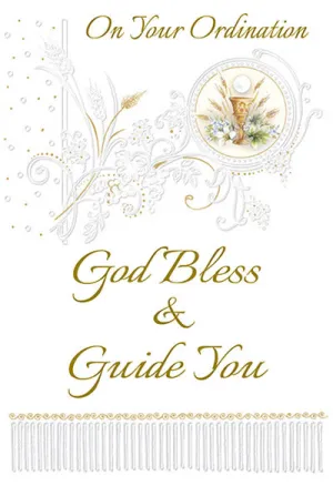 On Your Ordination God Bless & Guide You Greeting Card