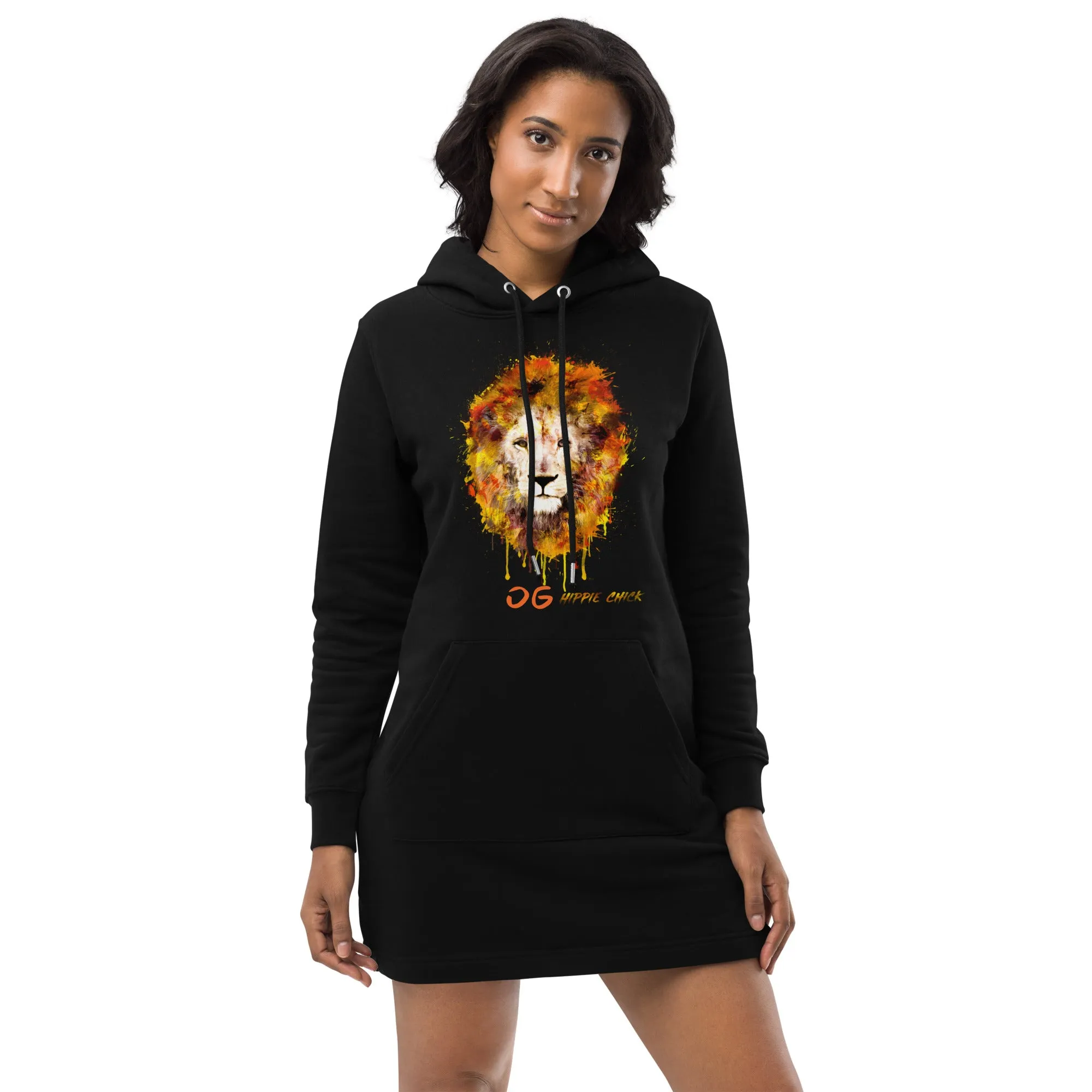 Orange OG Hoodie Dress (Lion front)