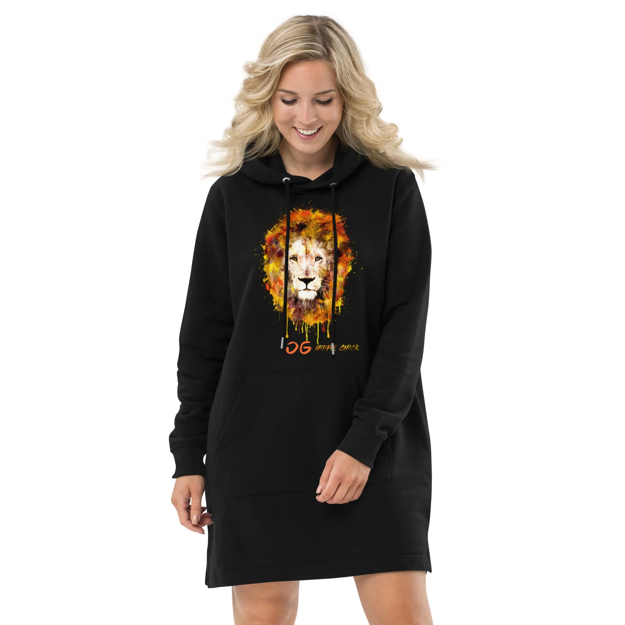 Orange OG Hoodie Dress (Lion front)