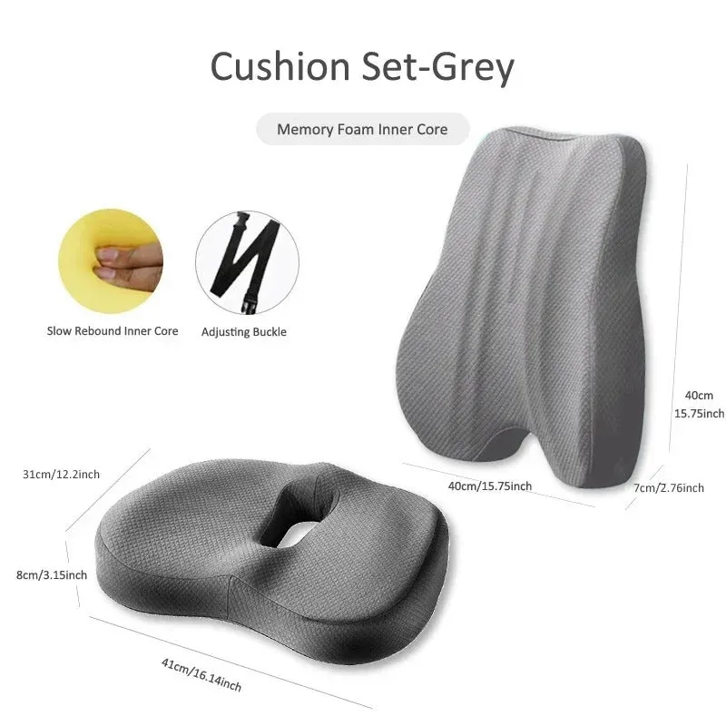 Orthopedic Seat Cushion for Office Chairs – Best Back Support for Lower Back Pain