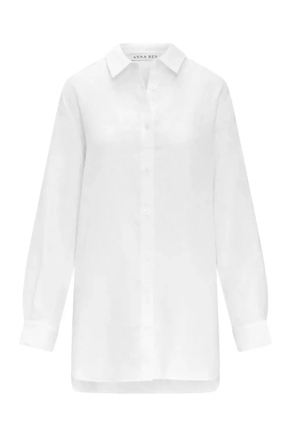 Oversized White Linen Shirt - Beach Cover Up