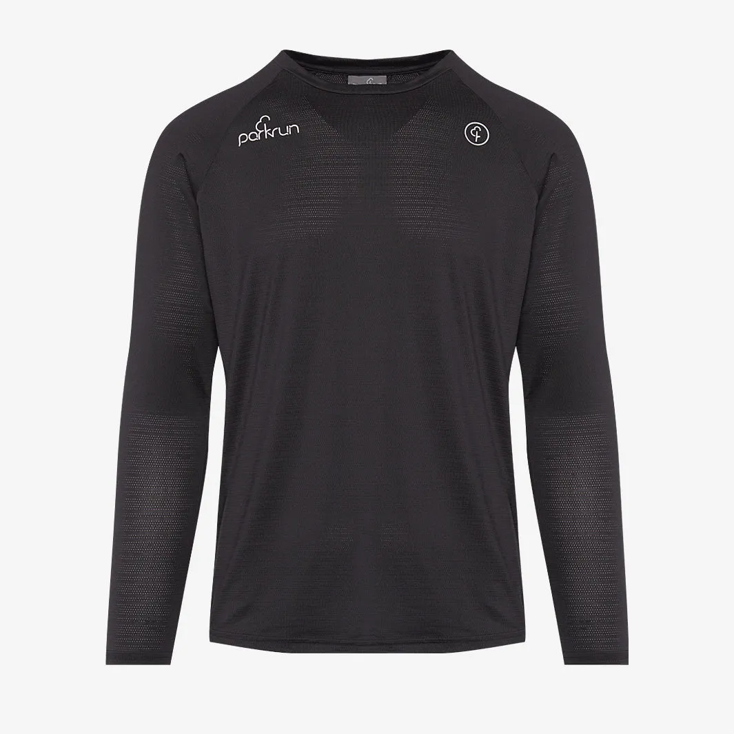 parkrun Milestone Men's Long Sleeve Shirt 100 - Black