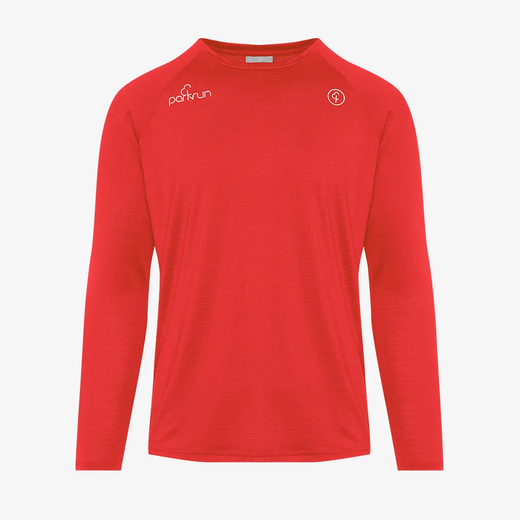 parkrun Milestone Men's Long Sleeve Shirt 50 - Red
