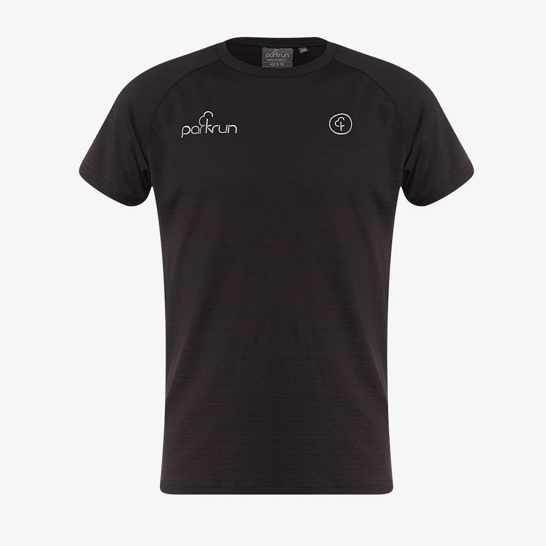 parkrun Milestone Youth T-Shirt 100 - Black