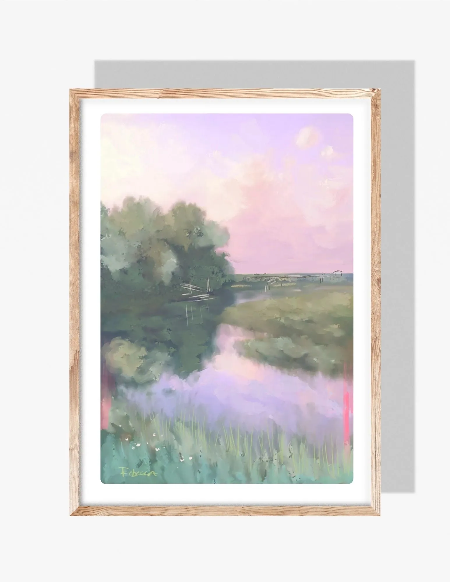 PASTEL MARSH WALK - Art Print