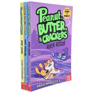 Peanut, Butter and Crackers Series 3 Picture Books Collection Set (Puppy Problems, River Rescue and Doggy School)