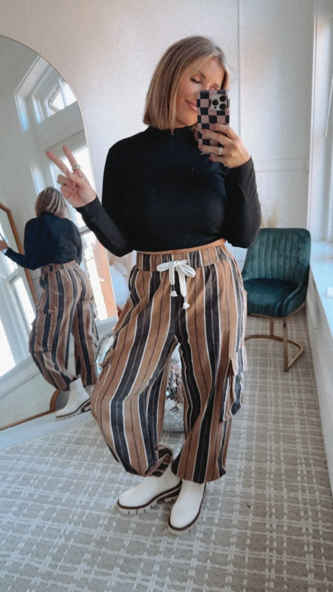 POL: Walk The Line Striped Jogger