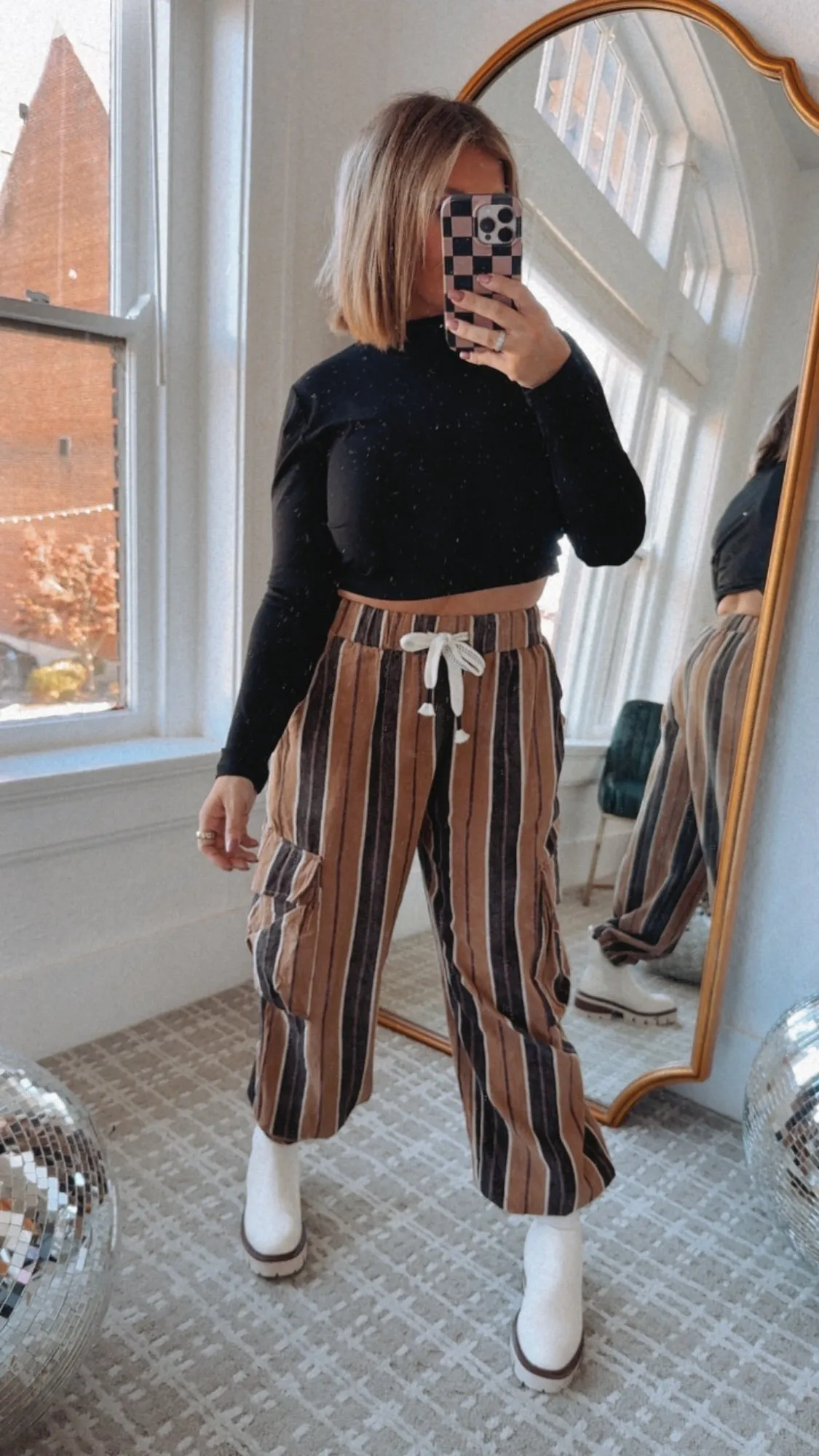 POL: Walk The Line Striped Jogger