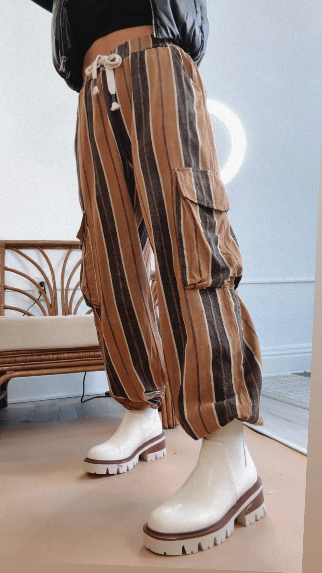 POL: Walk The Line Striped Jogger