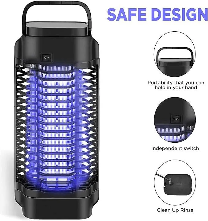 Powerful Electric Mosquito Zapper Fly Killer For Indoor 4200V Metal Mesh, Insect Fly Trap Indoor Mosquito Killer For Home, Garden, Patio