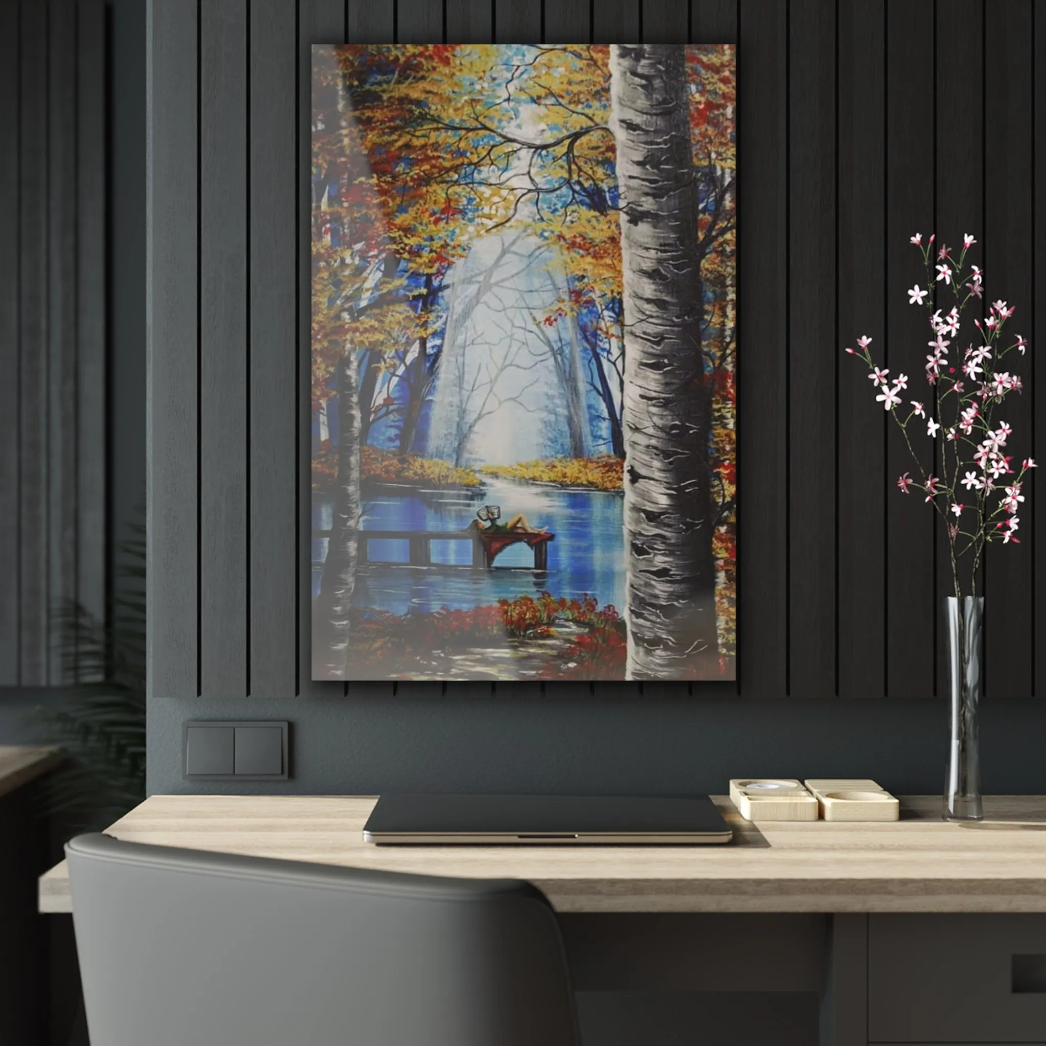 Quiet Reader Landscape Acrylic Print
