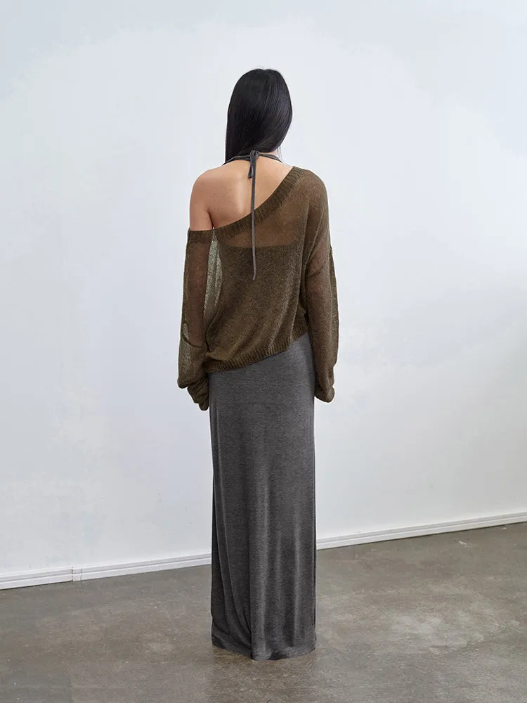 "Take A Walk" Halterneck Knit Dress
