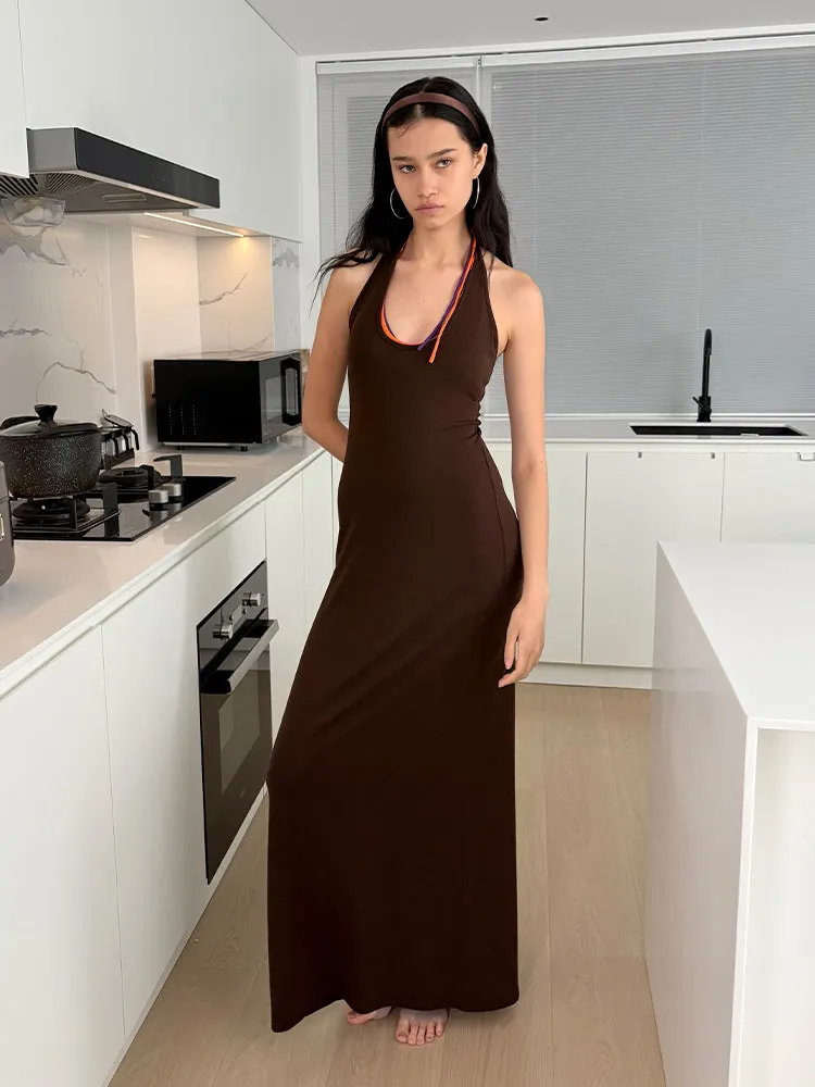 "Take A Walk" Halterneck Knit Dress