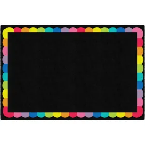 Rainbow Scallop Border Rug