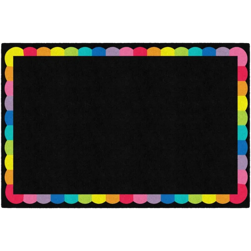 Rainbow Scallop Border Rug