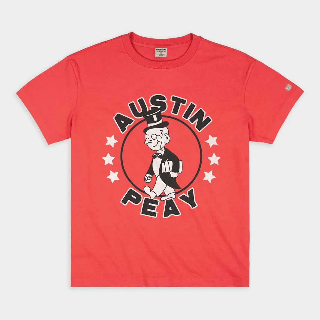 Red Austin Peay Governors Vintage Heavyweight Tee