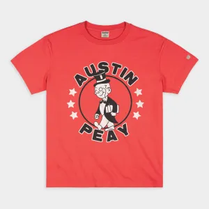 Red Austin Peay Governors Vintage Heavyweight Tee