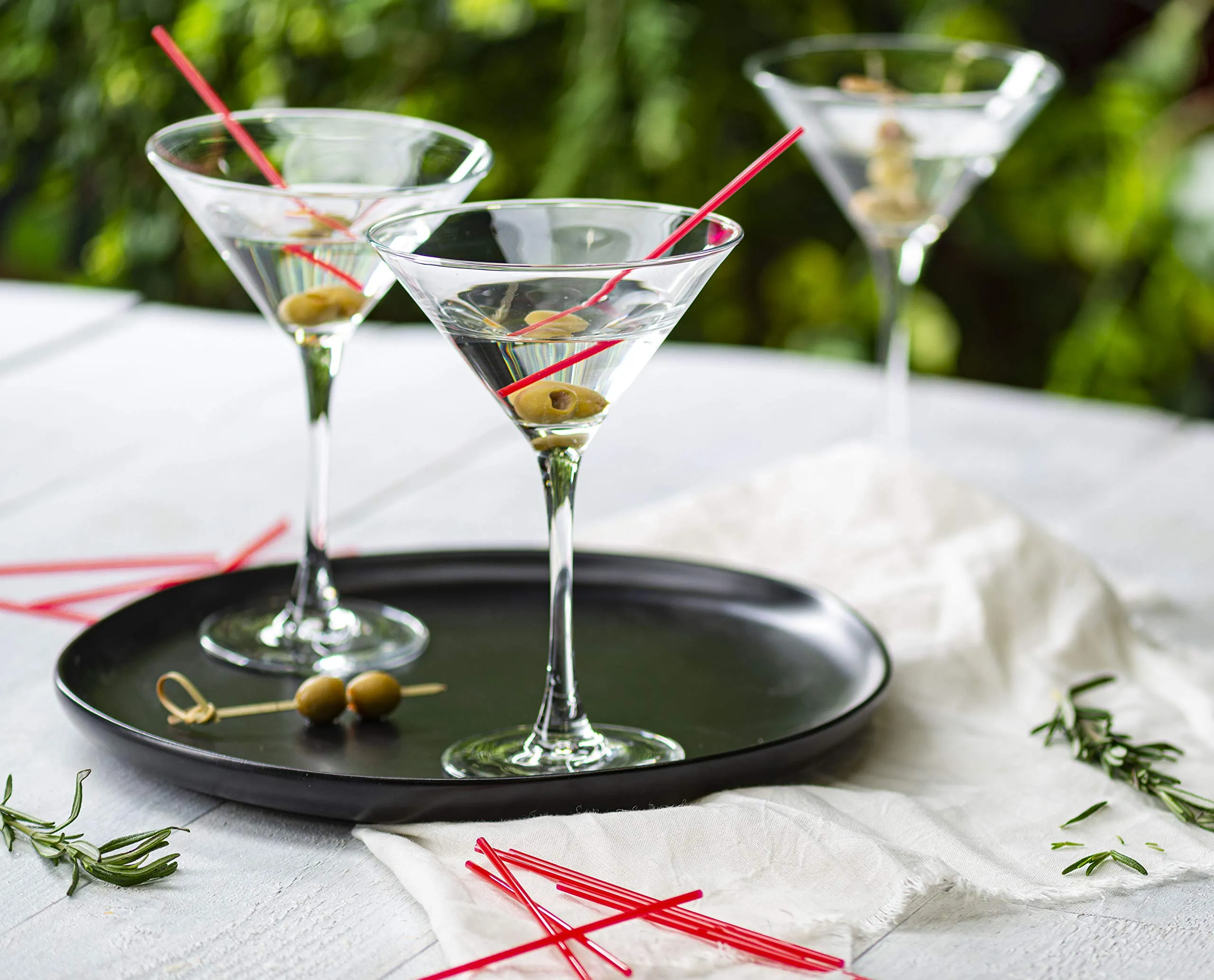 Red Sip Stirrers/Straws - 1000 Count - 5 Inch - Disposable Stir Sticks for Coffee & Cocktail - Canadian Distribution