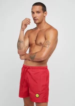 Red Swim Short Smiley