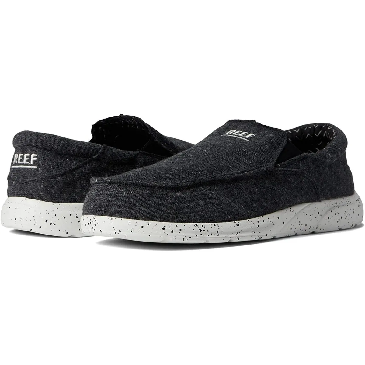Reef Men's Cushion Coast Slip On Black / White Shoes