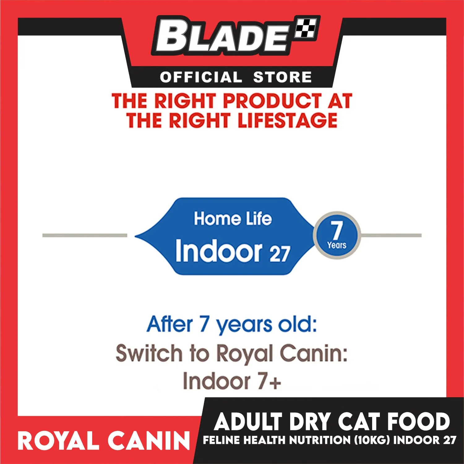 Royal Canin Indoor 27 (10kg) Adult Dry Cat Food - Feline Health Nutrition