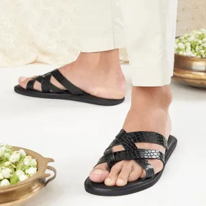 Salvadore Black Slippers For Men