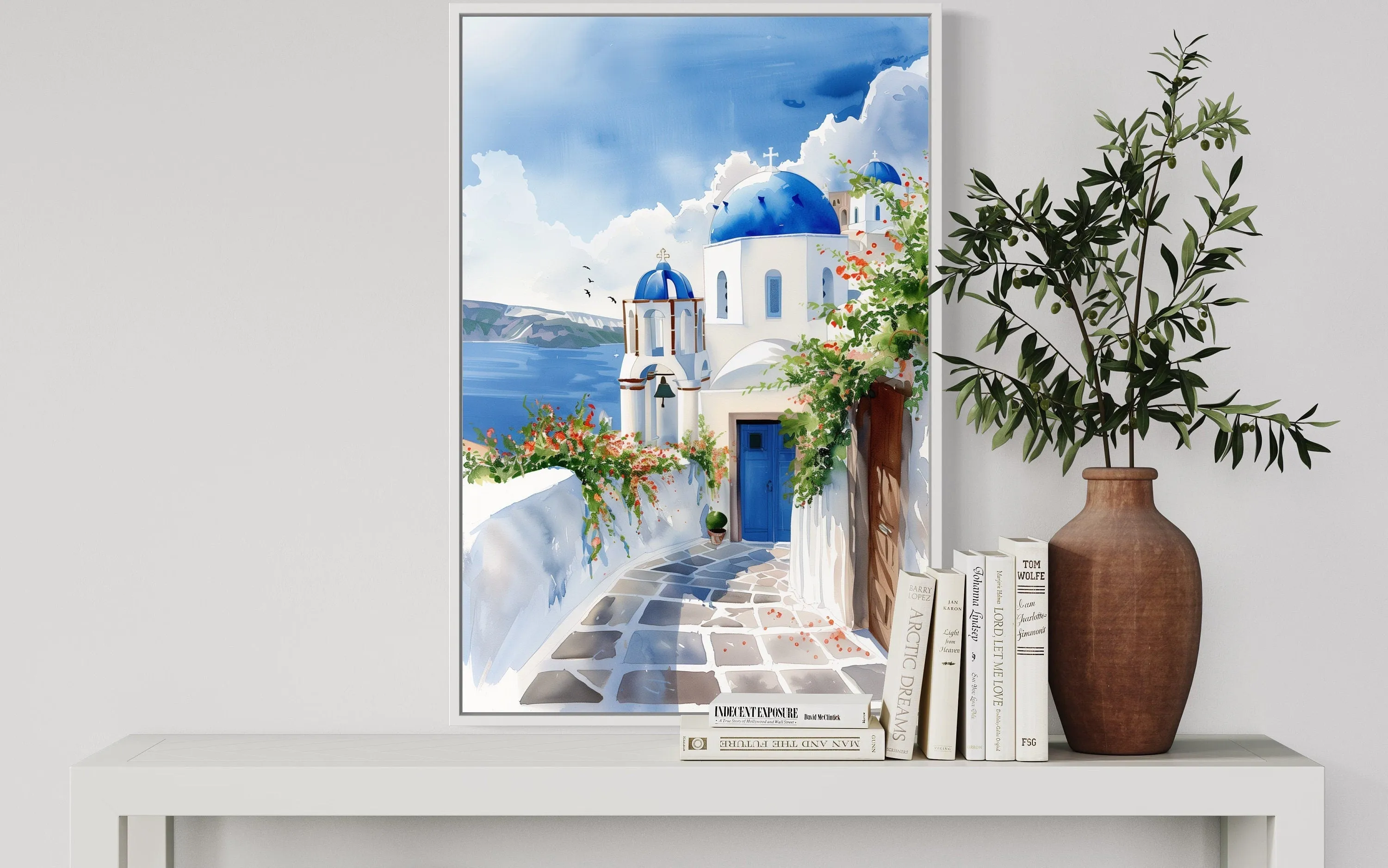 Santorini Greece Travel Poster Or Canvas Wall Art