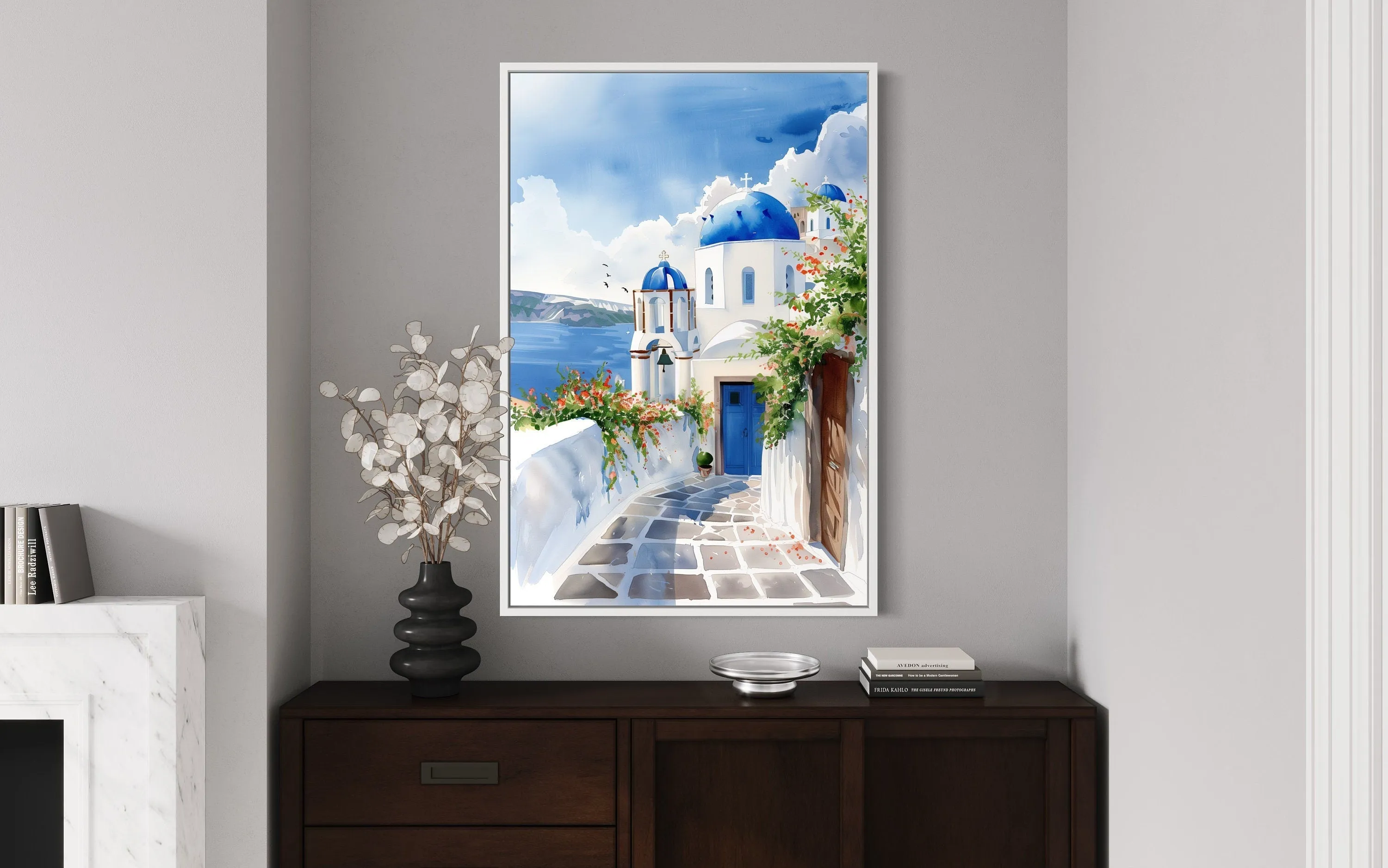 Santorini Greece Travel Poster Or Canvas Wall Art