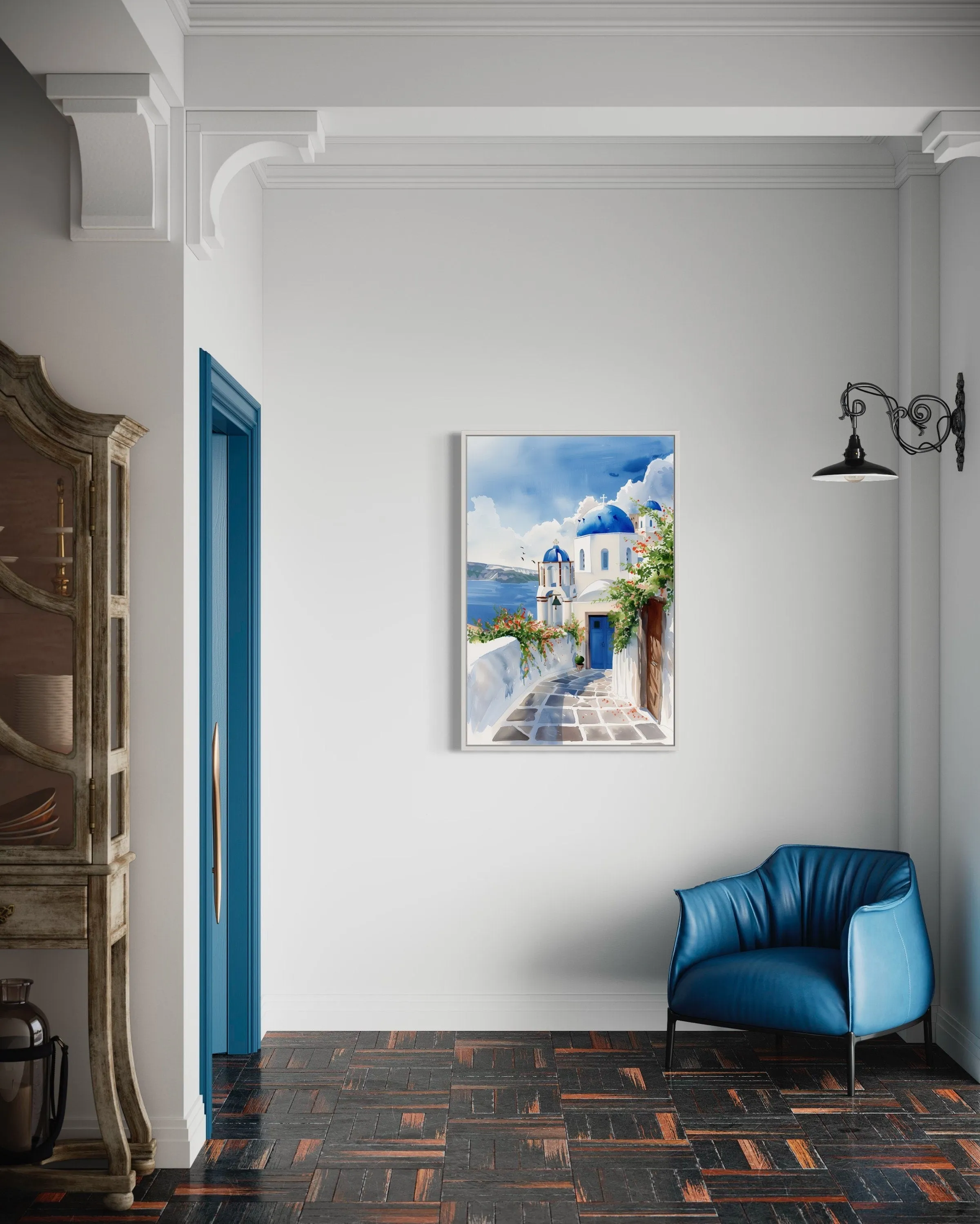 Santorini Greece Travel Poster Or Canvas Wall Art
