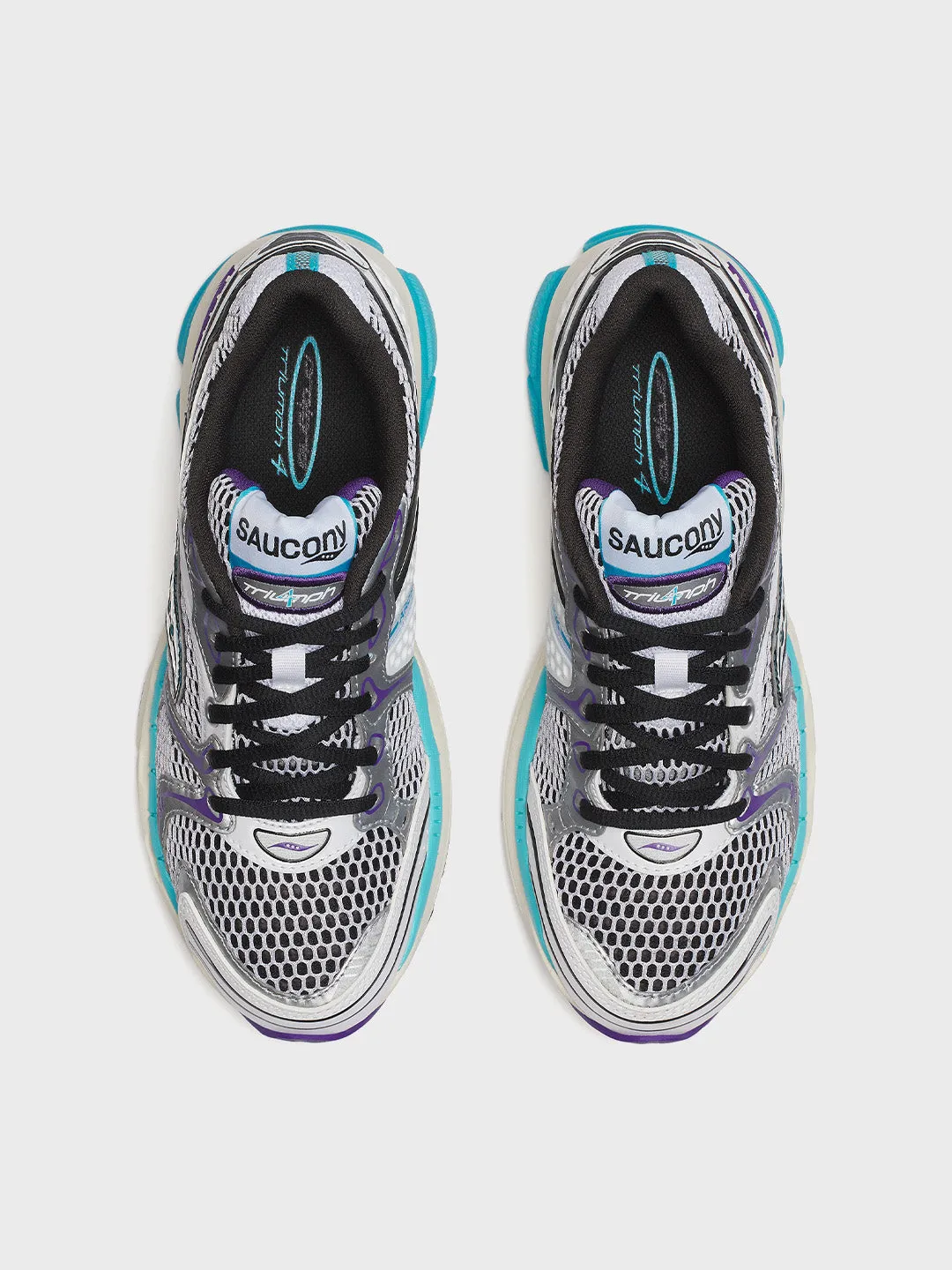 Saucony Progrid Triumph 4 Sneakers | White/Blue