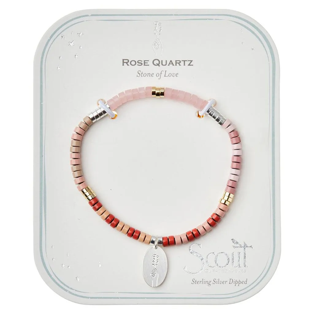 Scout Curated Wears Stone Intention Charm Bracelet - Rose Quartz