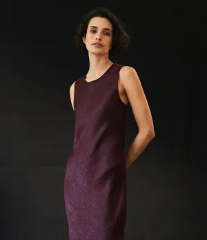 Seema Hammered Satin Midi Dress