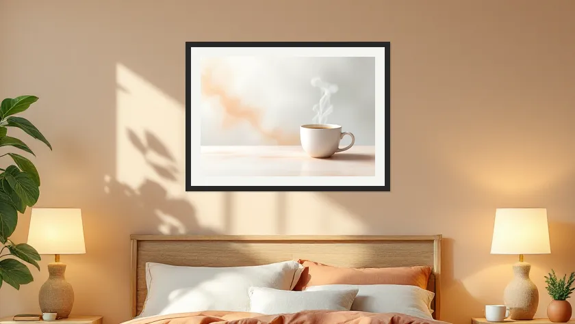 Serene Coffee Moments Wall Art Poster
