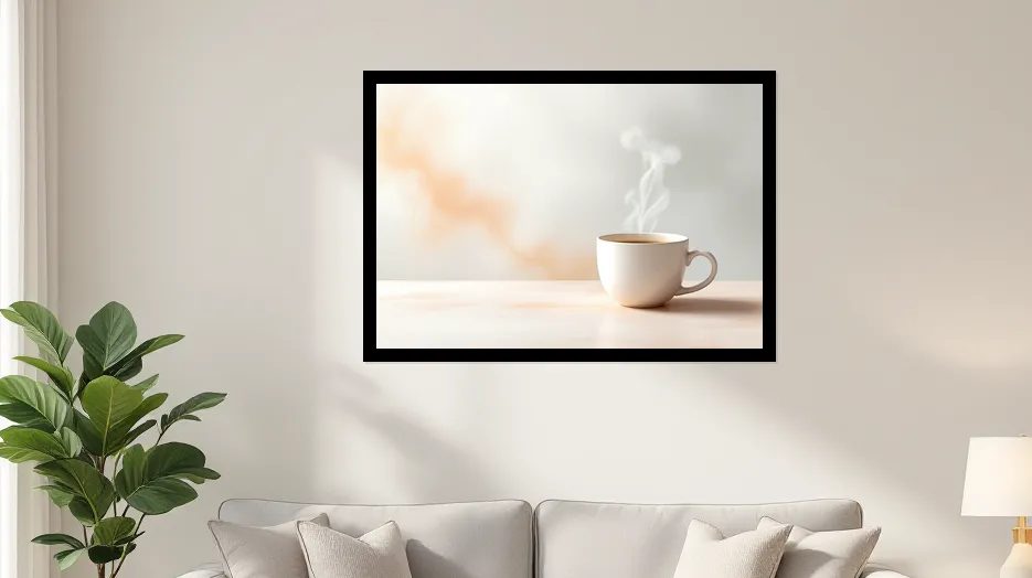 Serene Coffee Moments Wall Art Poster