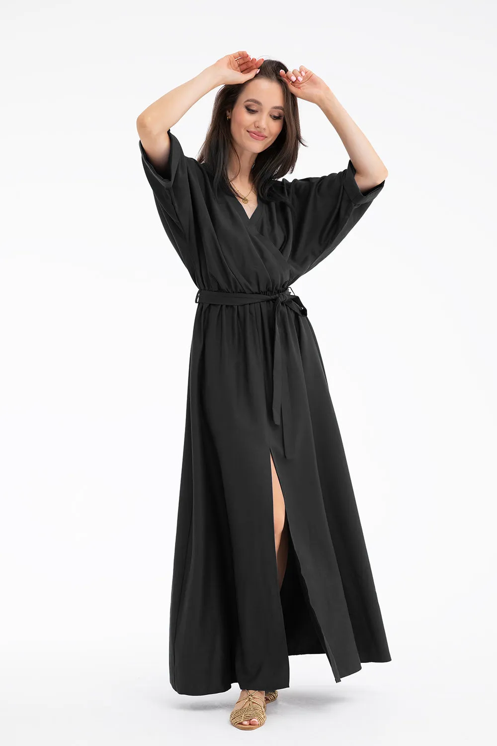 Sicily long dress with binding