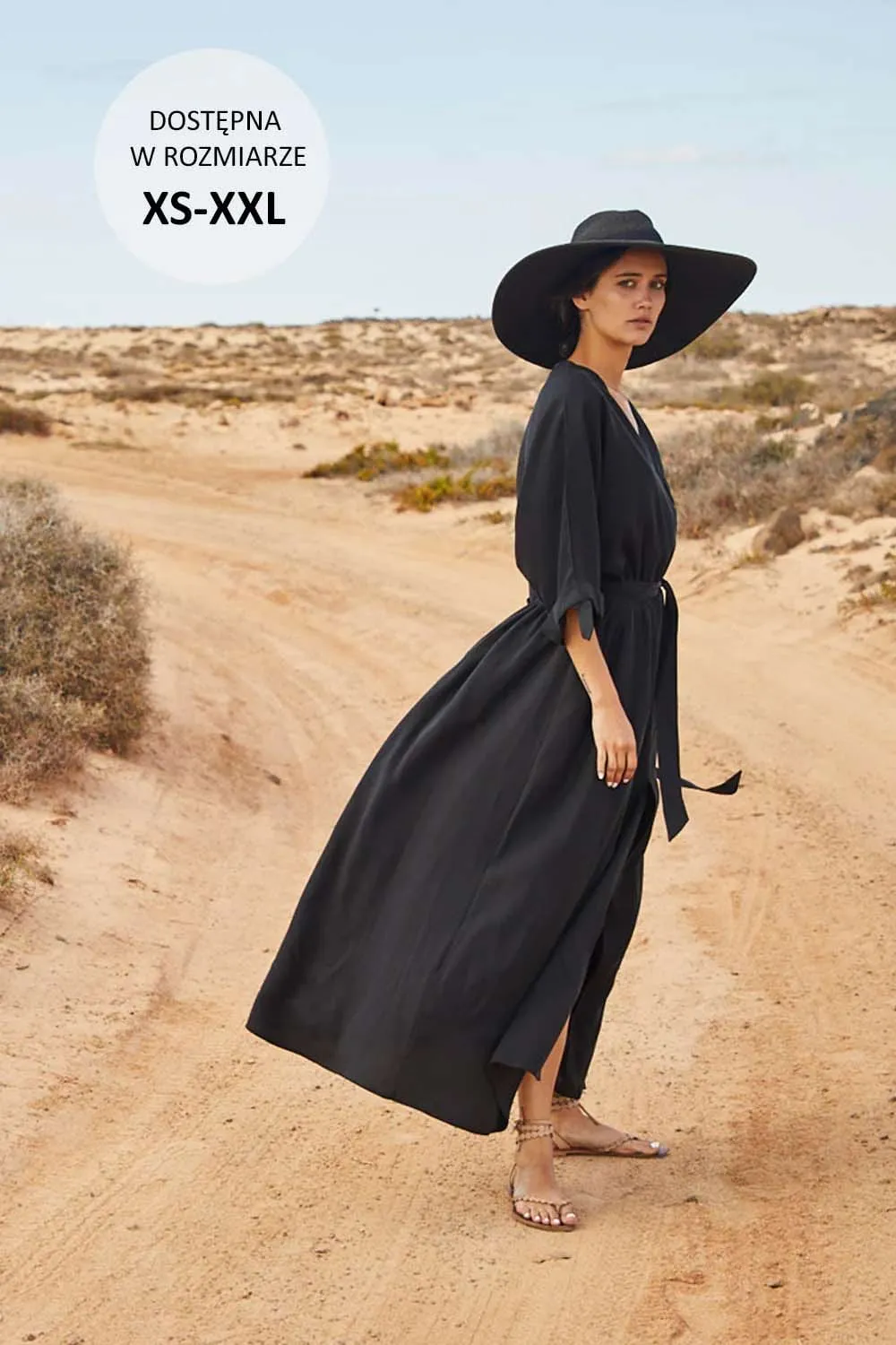 Sicily long dress with binding
