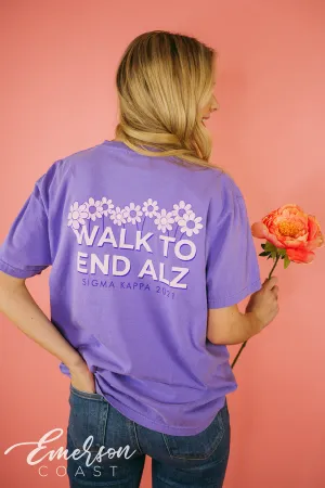 Sigma Kappa Flower Walk To End Alz Tshirt