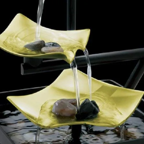 Silver Springs Indoor Relaxation Fountain Illuminated Waterfall, Natural Stones, Soothing Sounds, Tabletop Zen Fountain On/Off Switch, Automatic Pump EnviraScape HoMedics