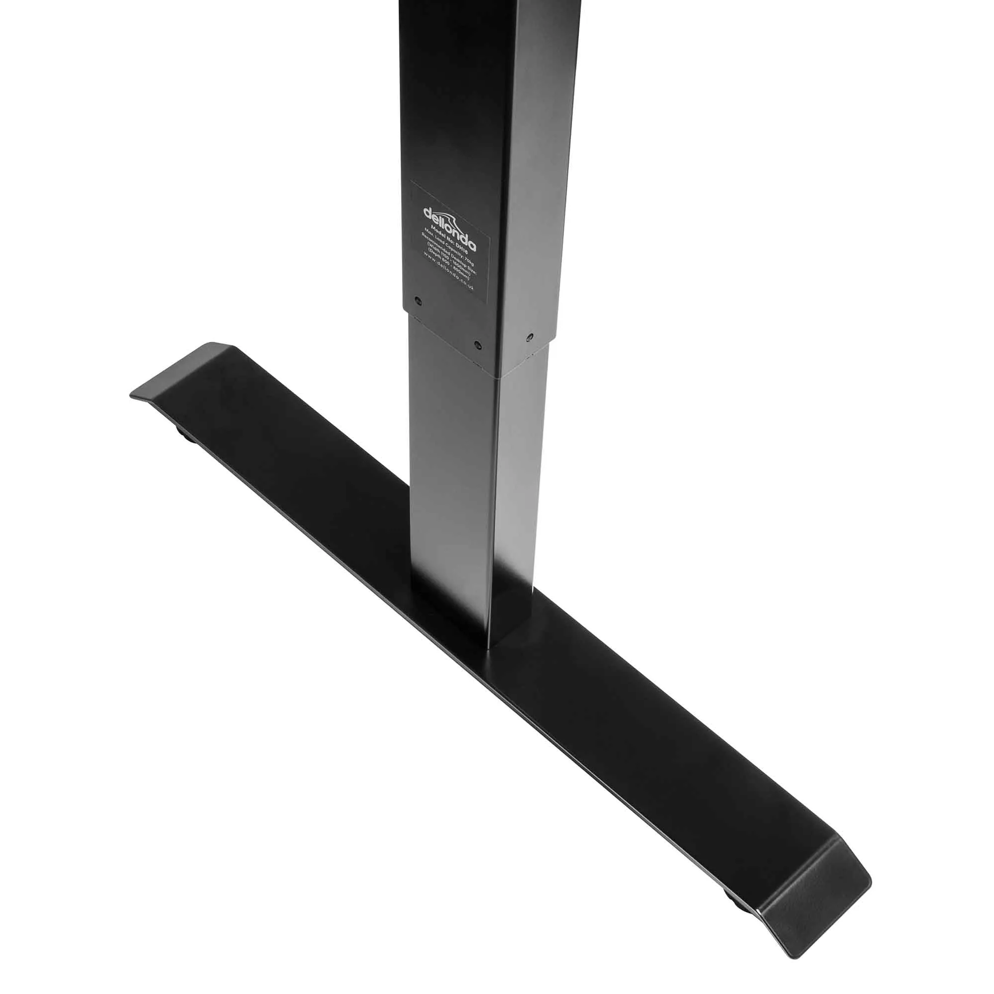 Single Motor Adjustable Desk Frame with Digital Controls, 70kg Capacity, Black - DH18