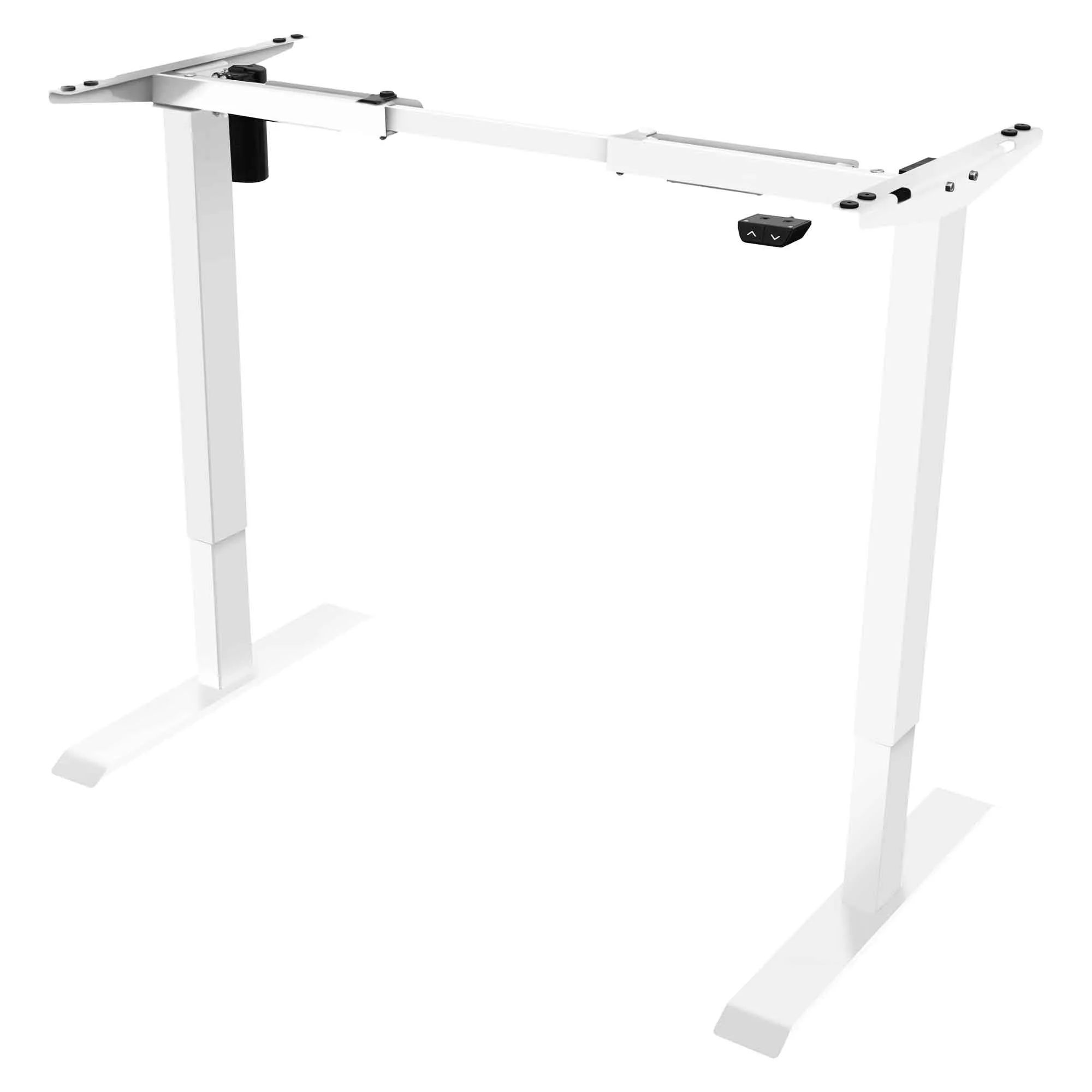 Single Motor Adjustable Sit & Stand Desk Frame, 70kg Capacity, White - DH64