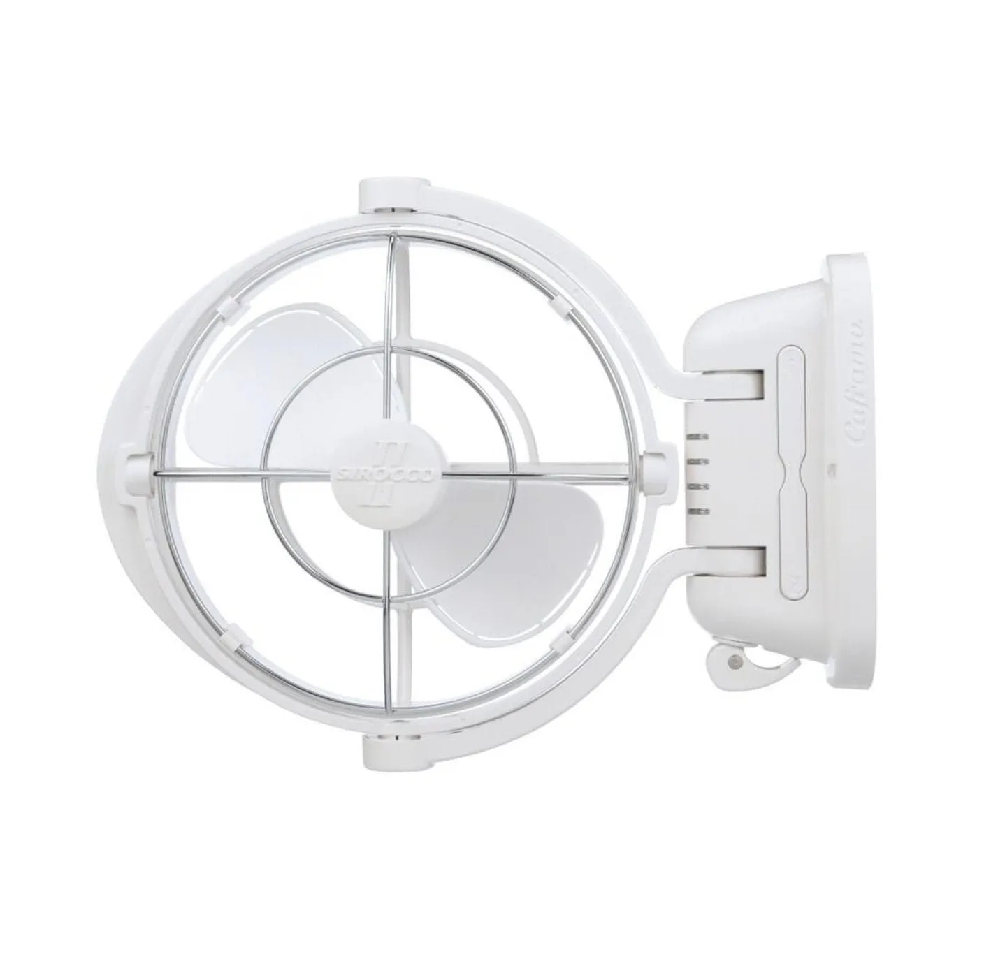 Sirocco II 3-Speed 7" Gimbal Fan - White - 12-24V