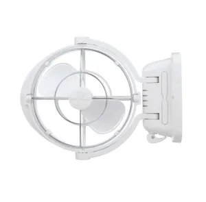 Sirocco II 3-Speed 7" Gimbal Fan - White - 12-24V
