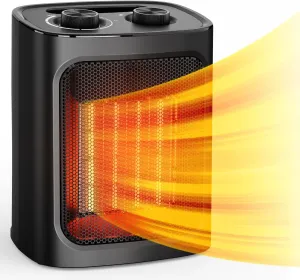 Small Space Heater,1500W Portable Electric,Mini Ceramic,Adjustable Thermostat