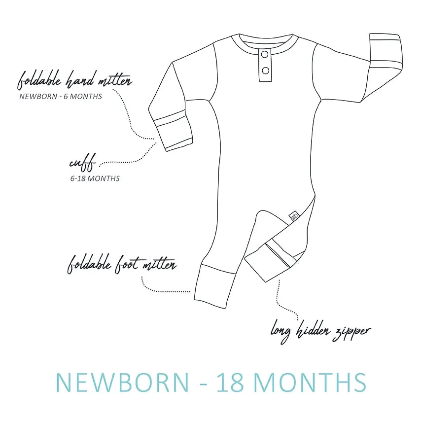 Snuggle Hunny Organic Ribbed Growsuit - Rose