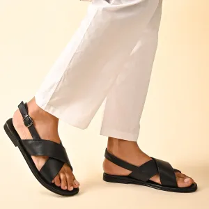 Sparti Black Sandals For Men