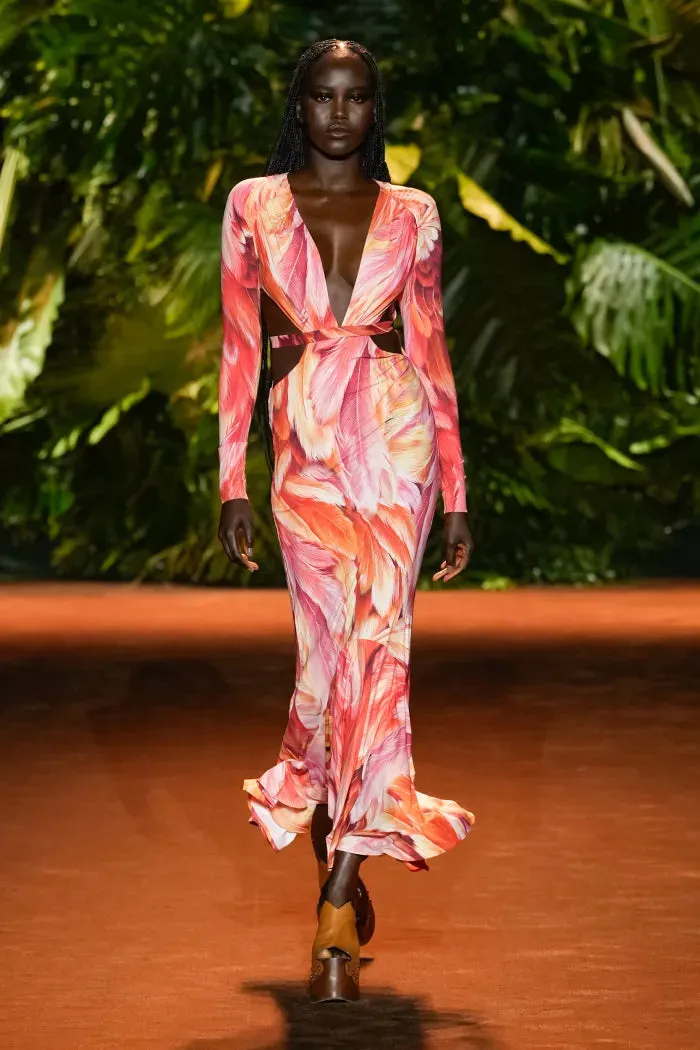 Spring 2024 Roberto Cavalli by Fausto Puglisi Stretch Jersey Cut Out Dress