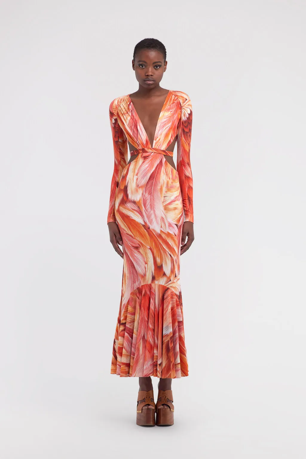 Spring 2024 Roberto Cavalli by Fausto Puglisi Stretch Jersey Cut Out Dress