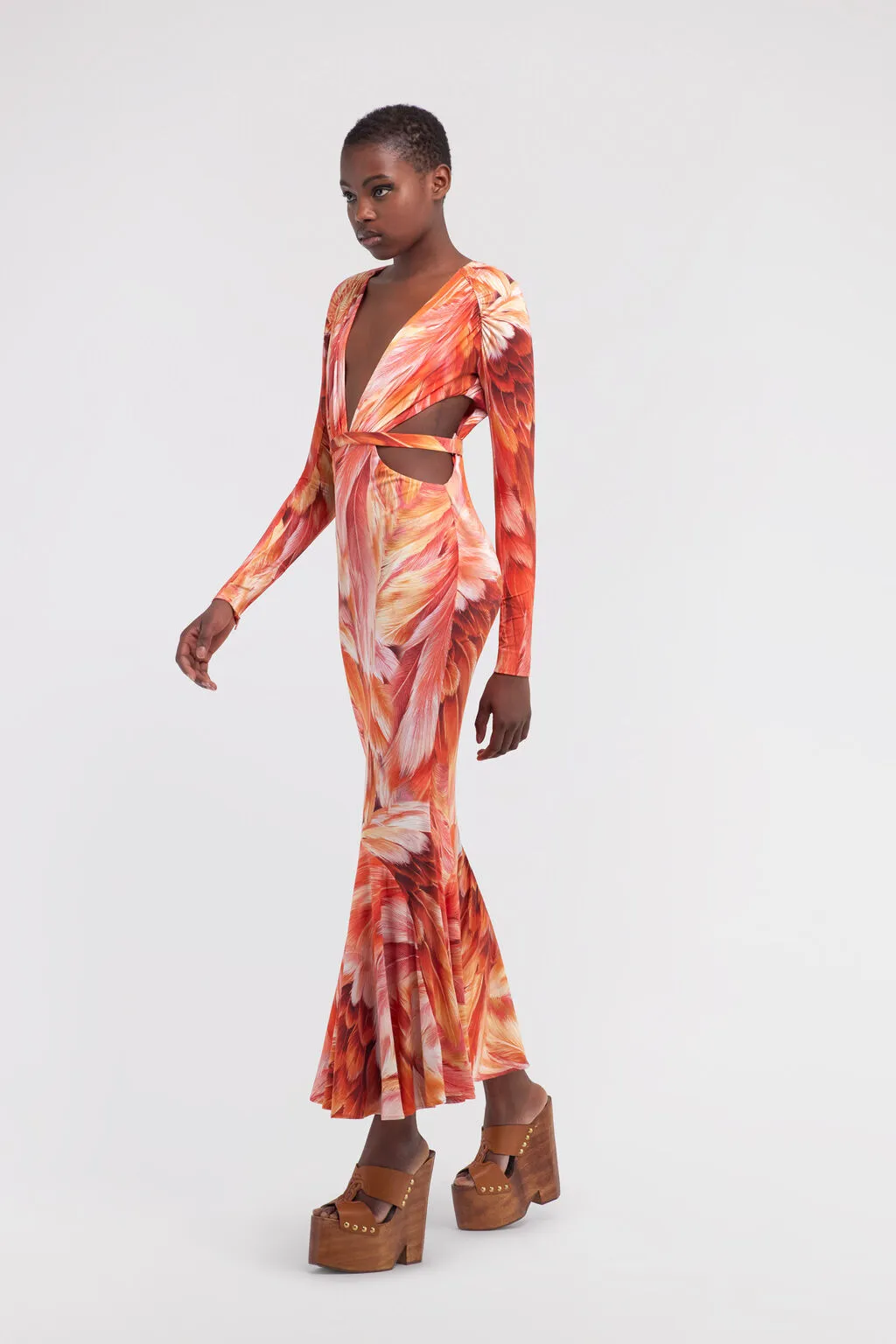 Spring 2024 Roberto Cavalli by Fausto Puglisi Stretch Jersey Cut Out Dress