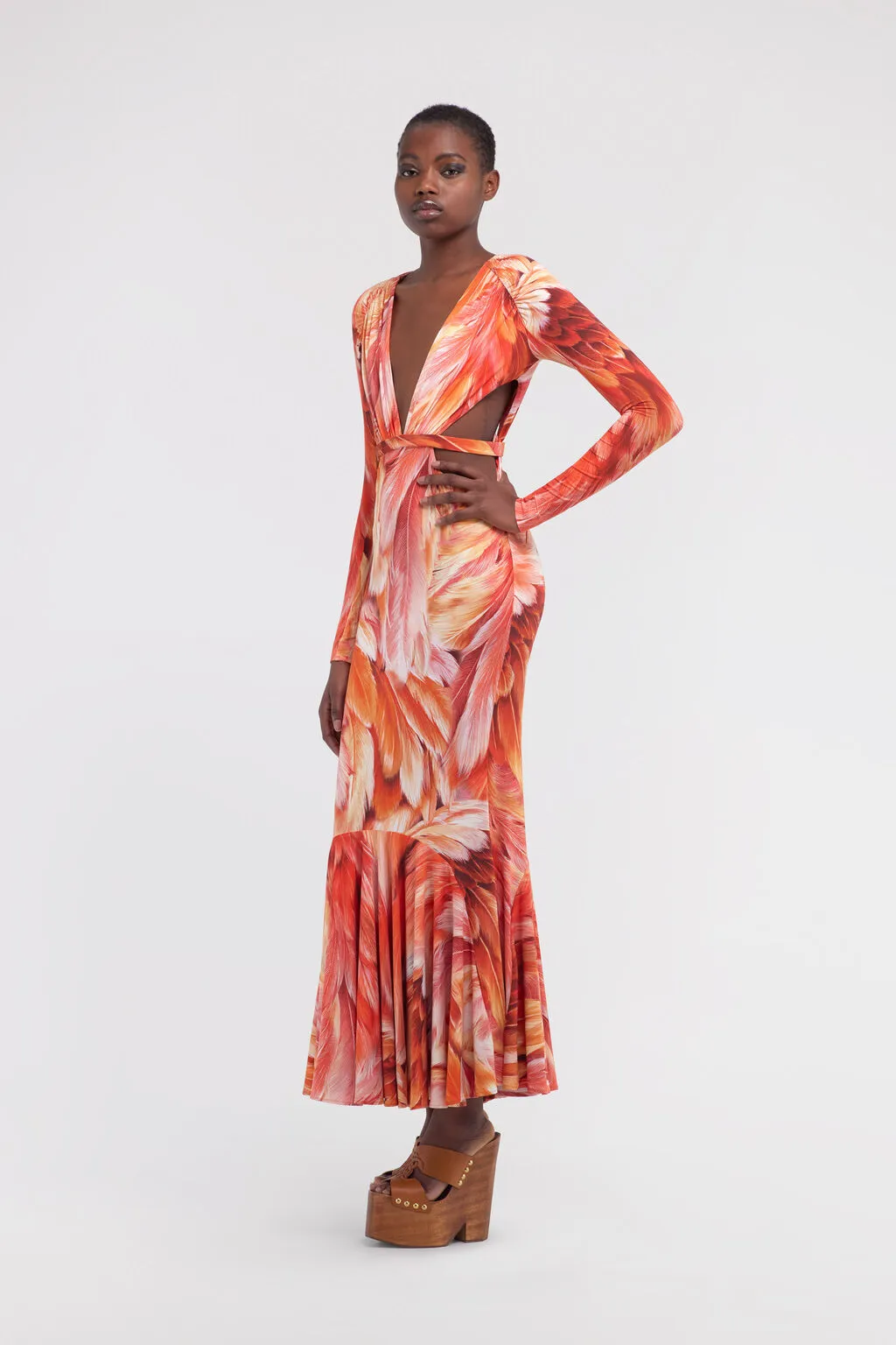 Spring 2024 Roberto Cavalli by Fausto Puglisi Stretch Jersey Cut Out Dress
